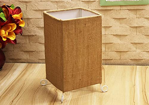 Image of Handicraft Table Lamp Shade Pendant Lighting | Fabric Shade | Sconce Lighting | Floor Lamp | Steady Lamp | On /Off Switch | Pack Of 2 | Square Brown