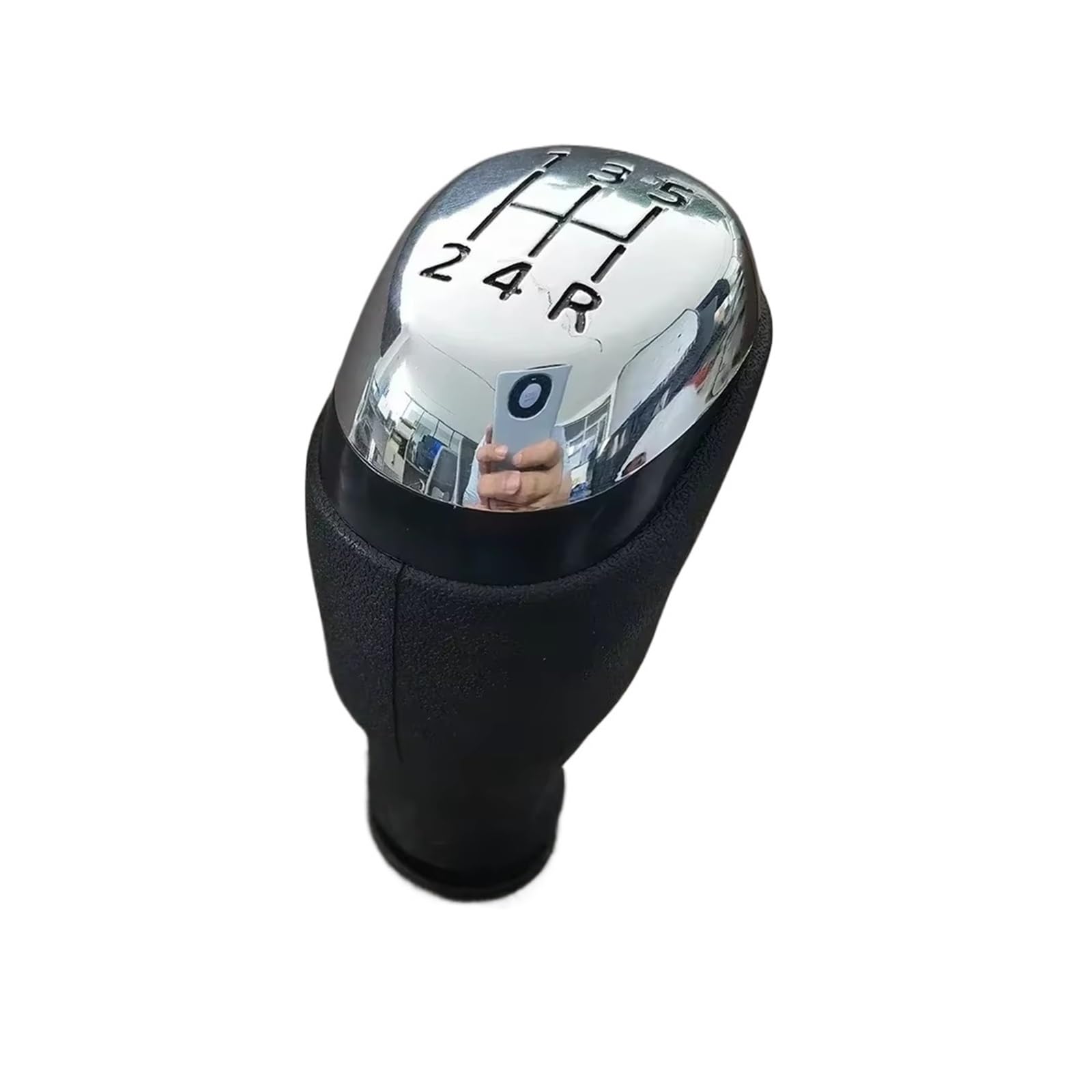Qwqaab Chrome 5 Speed Manual Gear Knob For Clio Mk4 Iv 2012-2019 Oem 328654134R 328651259R Manual Gear Shift Knob 5/6 Speed(Chrome 5 Speed)