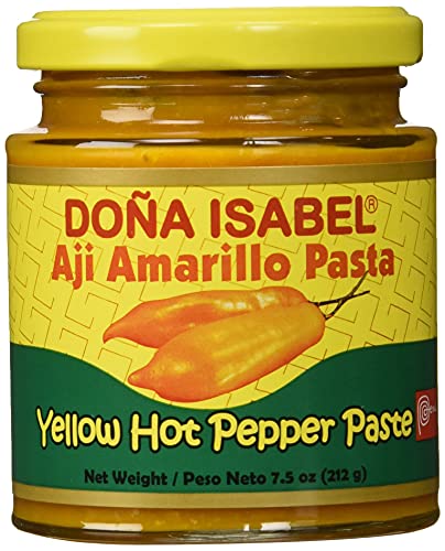Doña Isabel Aji Amarillo Molido (Yellow Hot Pepper Paste) 7.5oz Single Bottle – Product of Peru – 3 pack