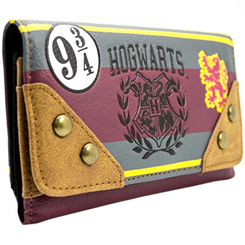 Preisvergleich Produktbild Harry Potter Hogwarts Schule Emblem Braun Portemonnaie Geldbörse