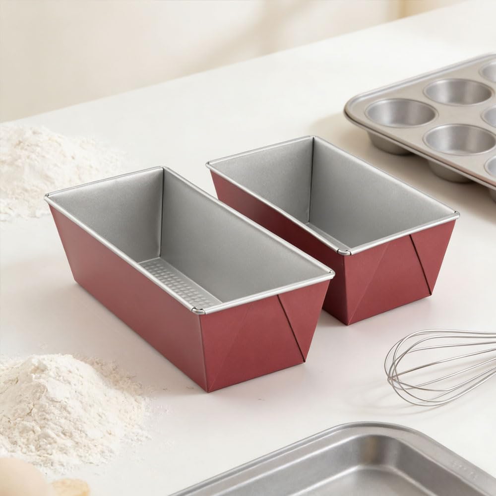 4 moldes para pan de 20/25/30/35 cm, molde para pan tostado, molde para pan, molde de acero al carbono, para tartas, pan tostado, tarta de queso, brownie, castaño, distribución del calor