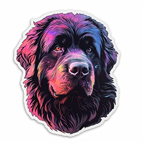 Image of Yoonek Graphics Newfoundland Dog Vinyl Decal Sticker for Car, Laptop, Tumbler, More. #009821-8