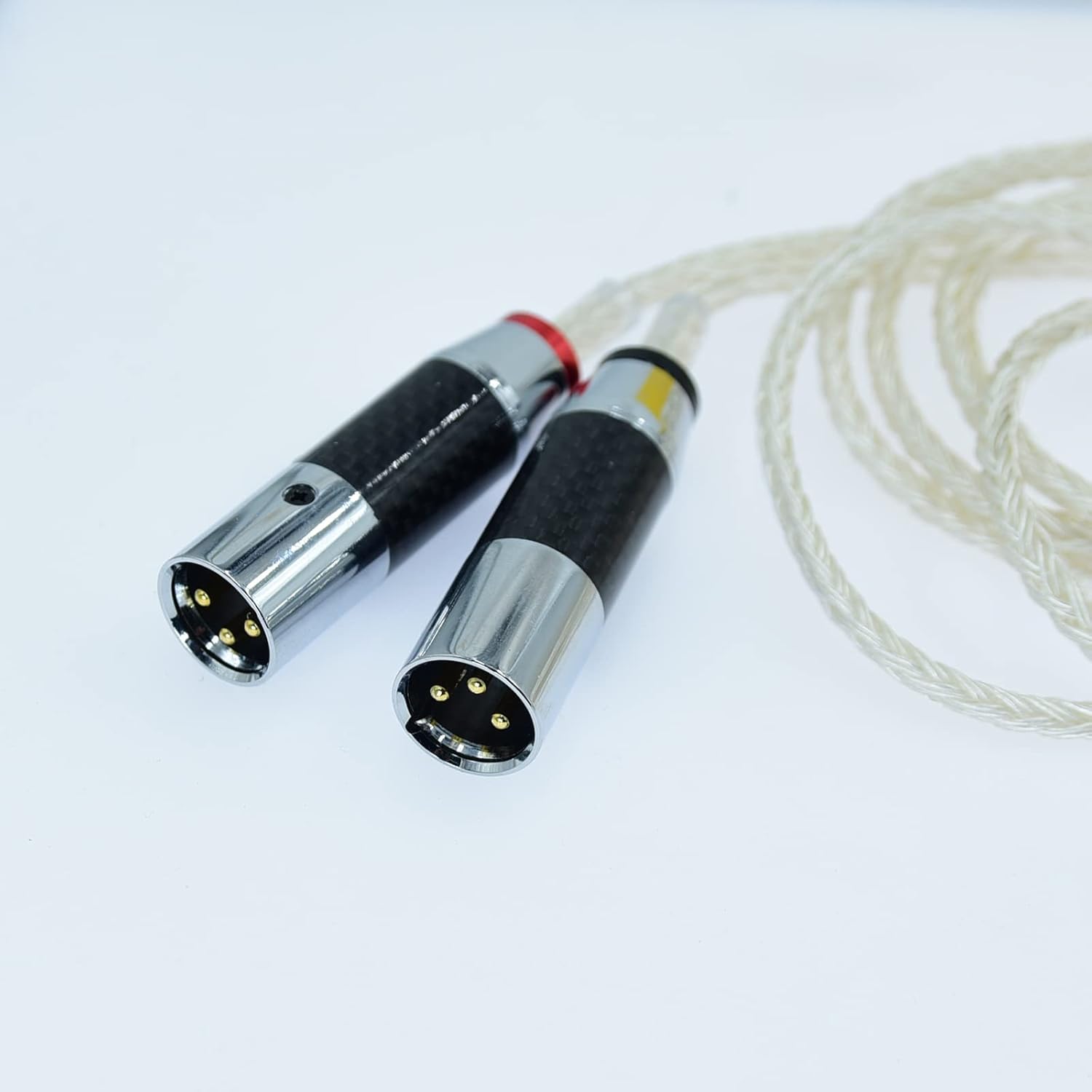 Arklove 8AG Silver Plated OCC 16 Strands Audio Cable with Carbon Fiber 3pins XLR Balanced Cable,XLR Connector,Audio (3m(9.85ft))