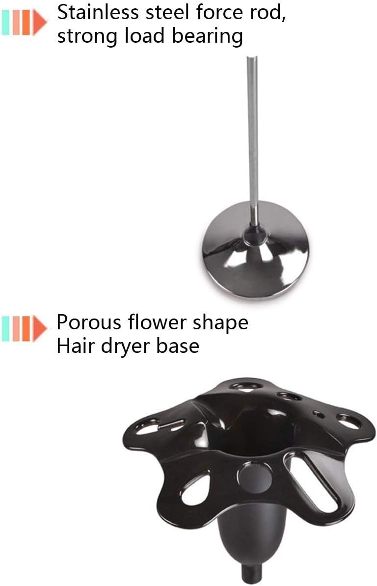 Salon Trolley, Salon Cart, Storage Cart for Hair Salon Chemical Salon Service Tray Salon Dryer Holder Hair Dryers Straighteners Mount Stand (Color : Black) (Black)