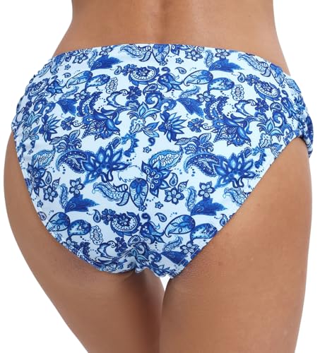 Image of Women's Bathing Suit Bottoms Full Coverage Ruched Bikini Tankini Bottom Swimsuit Brief