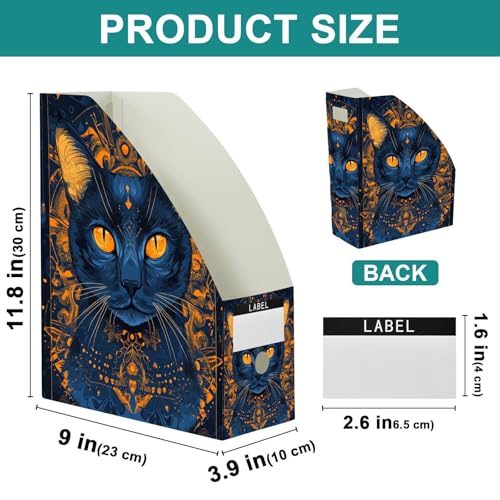 Boîtes rangement magazines chat bohème pour une maison douce et ordonnée