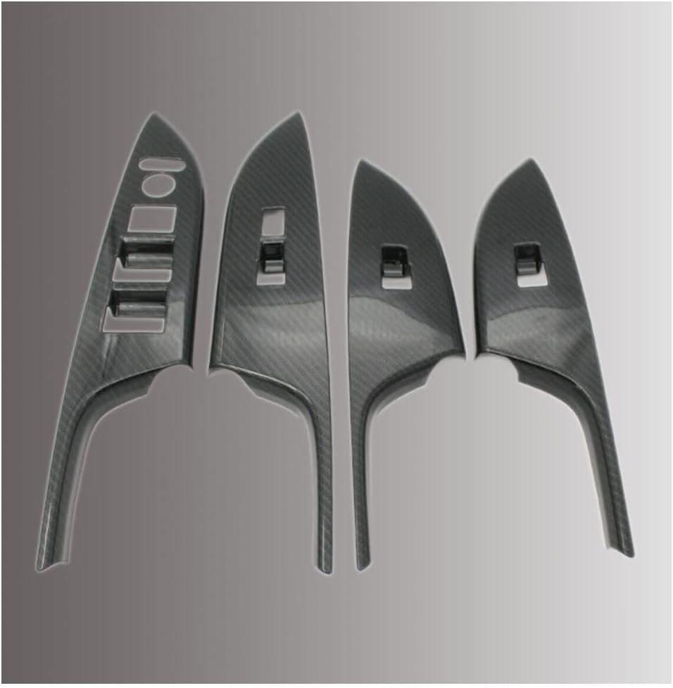 BOYOUS 4PCS ABS Window Lift Switch Decoration Decal Frame Cover Panel Trim Door Lock Trim Interior Accessories for Honda Accord 9th Gen 2013 2014 2015 2016 2017 (Carbon Fiber)