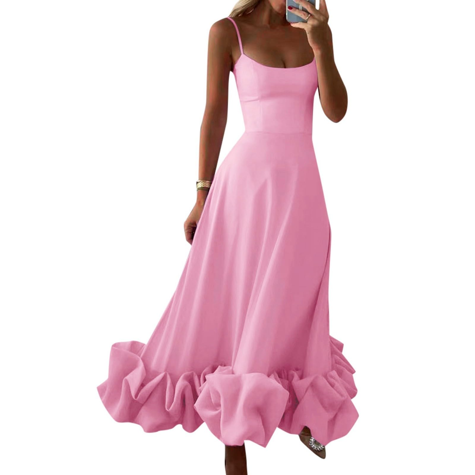 Robe Demoiselle d'honneur Femme Grande Taille Été D'été De Soiree Chic Et Elegant Robes Femmes D Women's Dress Boheme Longue Plage À Bretelles Ete Courte Ceremonie Fluide Summer Tunique Blanche