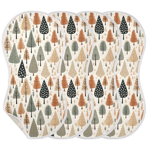 xigua Christmas Tree Pattern Baby Burp Cloths for Newborn Boys and Girls 1 Pack, Soft & Absorbent Cotton Baby Burp Cloth, Baby Washcloths, Newborn Towel, Burp Rags3