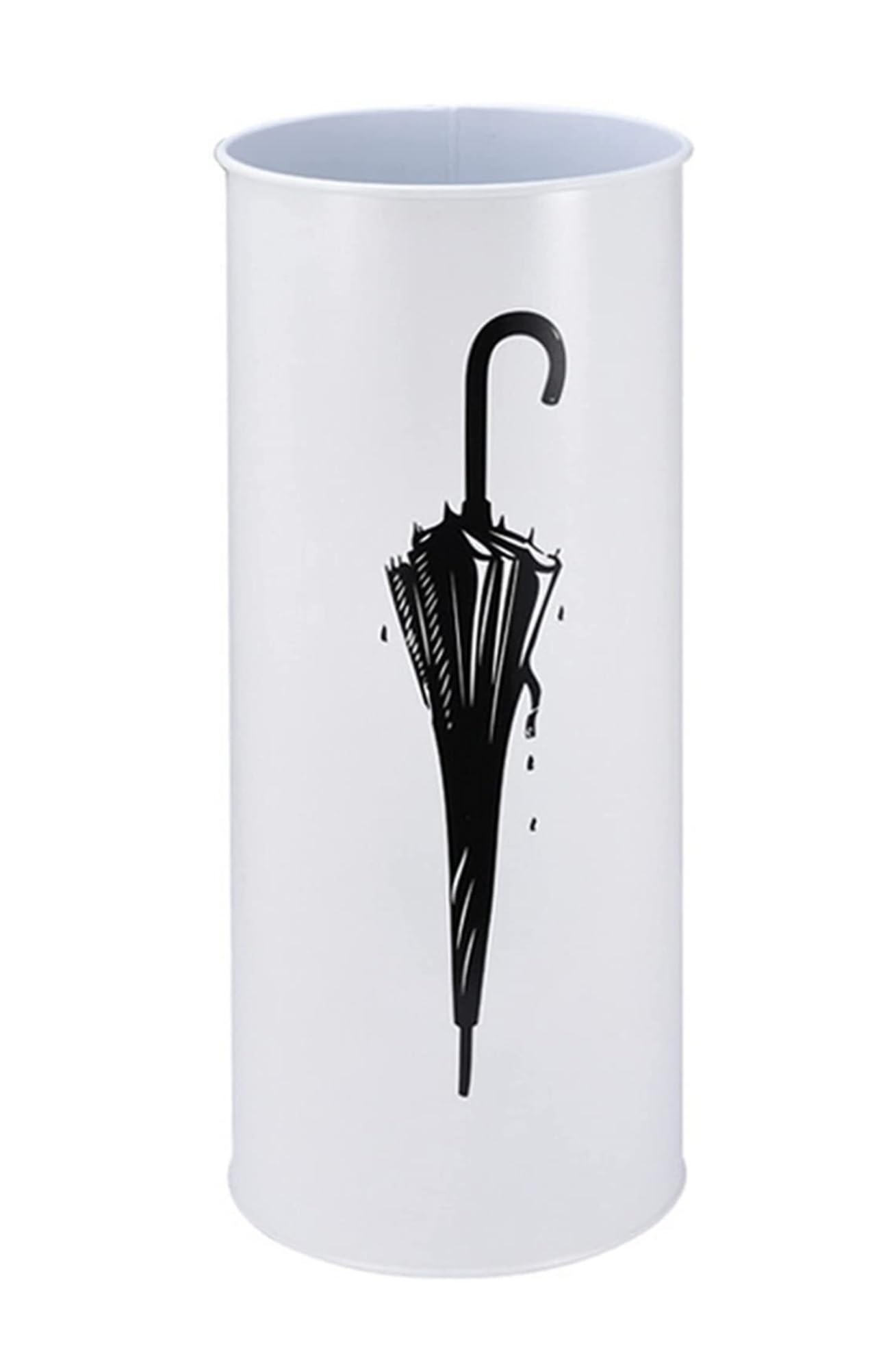 Rohcghc White Umbrella Stand, Umbrella Stands Round Holder Cane Stand Freestanding Bucket For In The Entrance Passage(White)