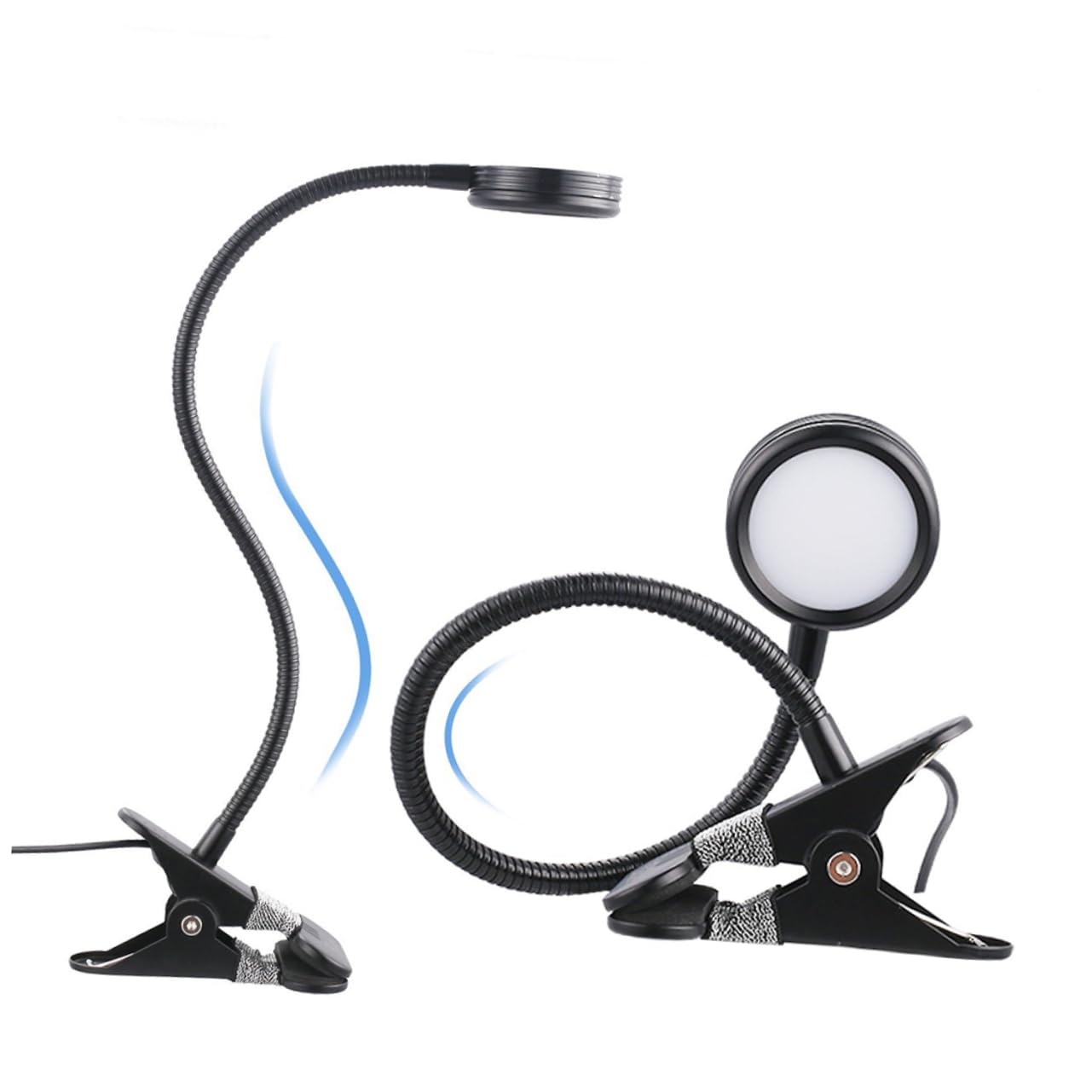 NUOBESTY Clip Reading Light Dimmable Book Lamp with Brightness Modes Gooseneck for Bedside and Desk Use Eye Friendly Black