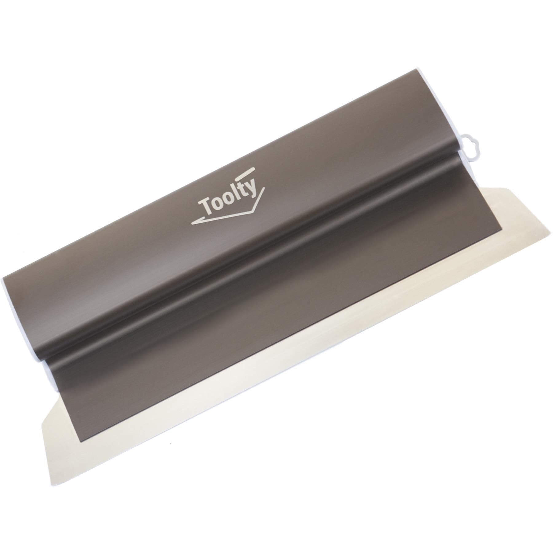 Toolty Multi-Colour Aluminium Body Plastering Skimming Finishing Rule Spatula Trowel Speed Skim With Interchangeable Stainless Steel Blade (400Mm) Tlty-4815
