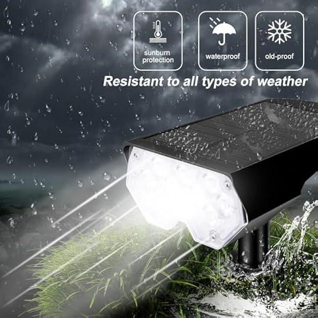 Solar Spot Lights Solar Flag Light Landscape Spotlights 2 Pack White Light