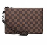 Checker Board Cross Body Wallet Wristlet Wallet Wristlet Checker Board Wristlet Wallet Purse For Men Lady Birthday Gift Ideas (Handbag with single zipper)