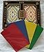 2 Free Cut Cards + KEM Orange Blue Paisley Playing Cards Bridge Size Jumbo Index