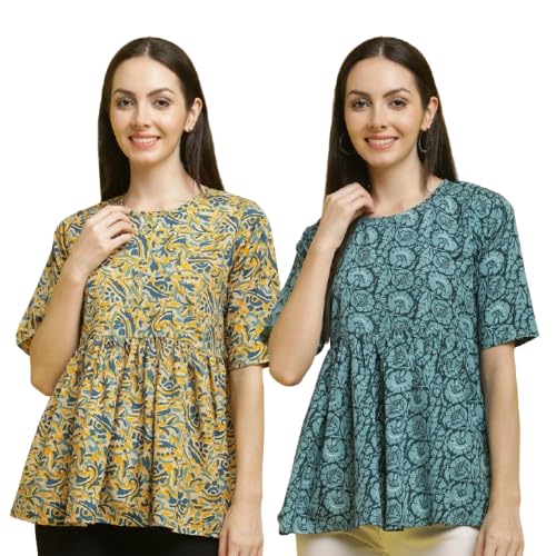 Image of Pinkmint Top's for Women ll Combo Regular Fit Girls Tops ll Casual Wear (Pack of 2)