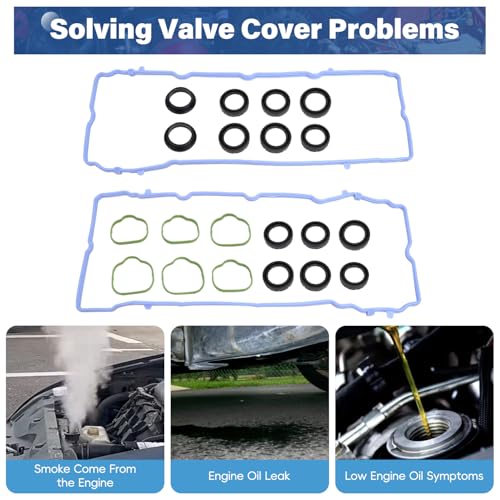 GZZTORES VS50805R Valve Cover Gasket Set, Compatible with Dodge 2011-2020 Avenger Challenger Durango Caravan Journey Ram ProMaster 1500 2500 3500, Grand Cherokee Wrangler Replace 5184596AE (5184596AE)