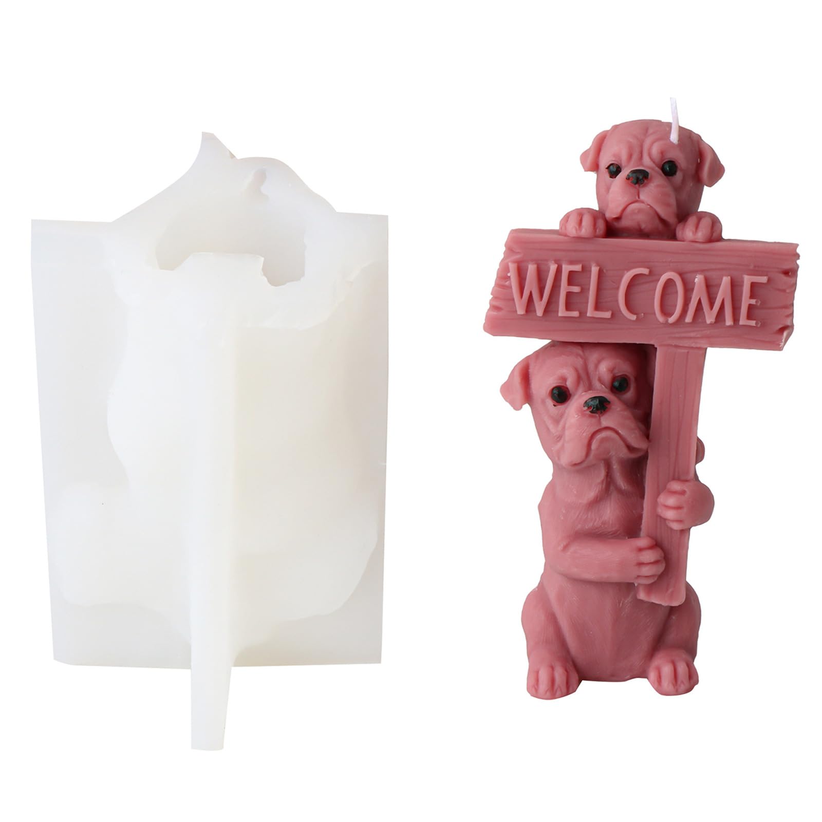 XuQiZZpp Cats Dog Shaped Silicone Animal Candle for Epoxy Resin, Candle Soap Home Decoration, Plaster Decoration