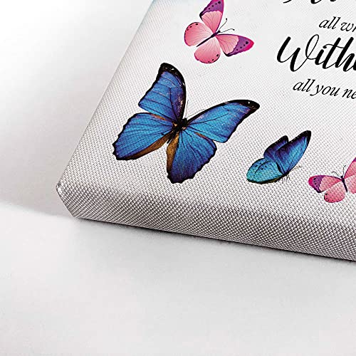 Butterfly Inspirational Quotes Canvas Wall Art Prints, Behind You All Your Memories Painting, Graduation Gifts For Daughter Birthday Gifts For Women Girls Friends. Read To Hang Framed 12X15 In #TOP7