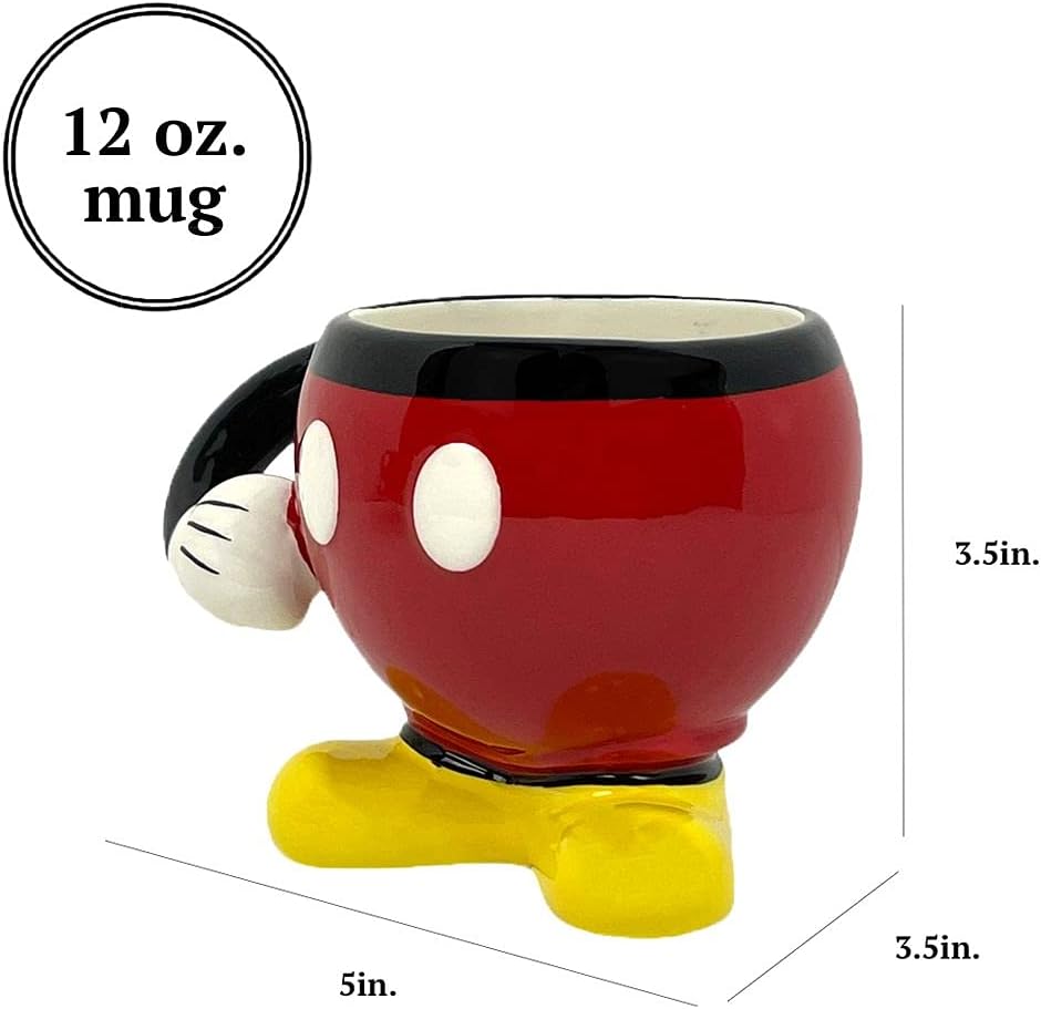 Disney Mickey Mouse Red Drinking Mug with Arm