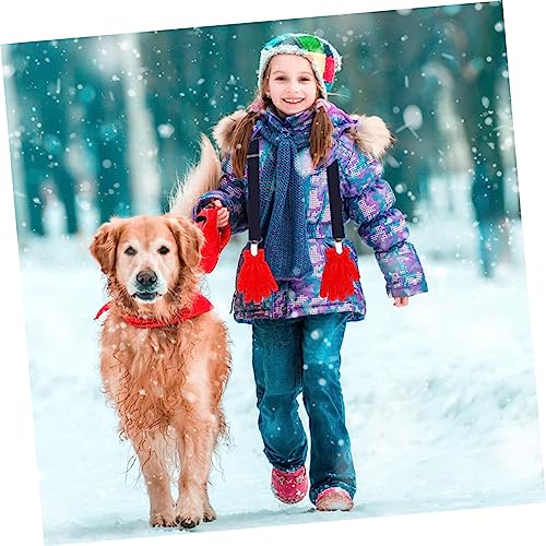 Adjustable Elastic Glove Clip Hat Hanger 2pcs Children Mittens Clip for Outdoor Winter Activities Dark Blue3