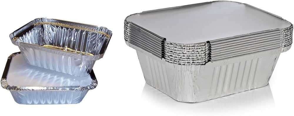 500 ALUMINIUM FOIL FOOD TAKEAWAY CONTAINERS TRAYS + LIDS No2 Order before 12 noon for same day dispatch weekdays only