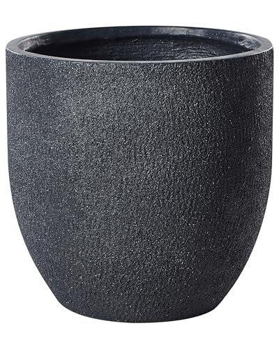 Maceta de mezcla de arcilla gris grafito 46 cm fibra arcilla resistente Kannia