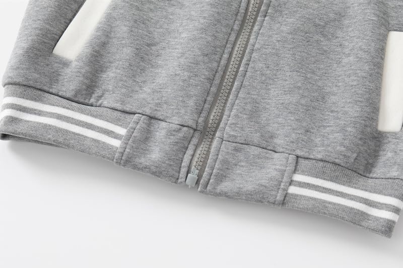 Meufam Baby Boys Girls Bomber Jackets Long Sleeve Varsity Jackte Zip Up Color Block Baseball Jacket Sports Outwear4