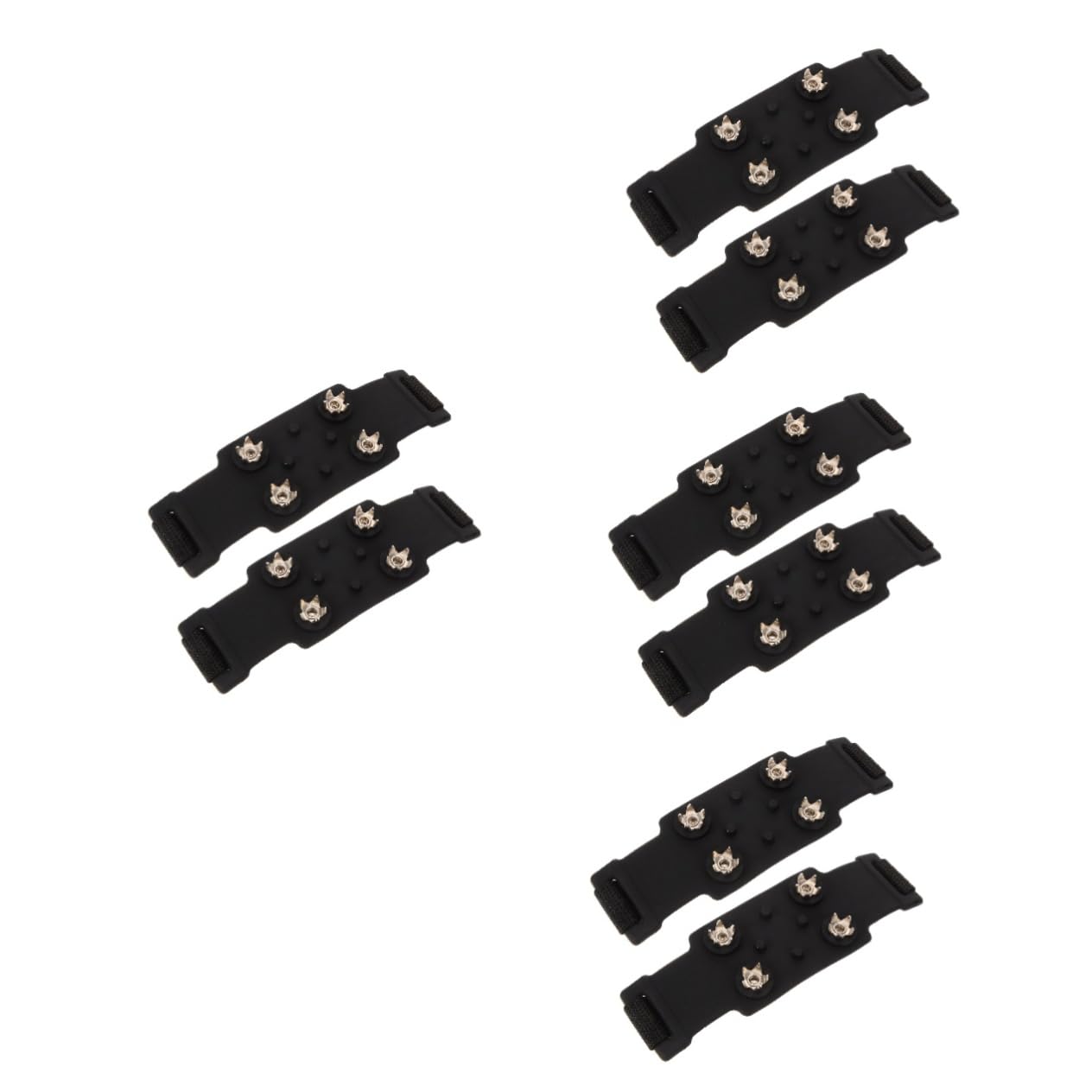 TOGEVAL 4pairs - Ice Cleats for Boots Non-Skid Grippers for Walking Hiking and Climbing Snow Crampons Hook and for Outdoor Use