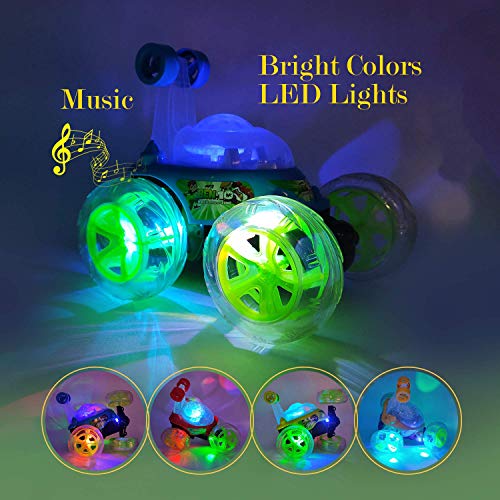 Image of Rock Star combo pack for kids Rechargeable Remote Control 360 degree plastic rolling stunt car with Music & Lights for children's age 3 to 12 years.Android Charger & 800 MAH Battery. 3 Hrs Running Time and 24 images digital projector watch