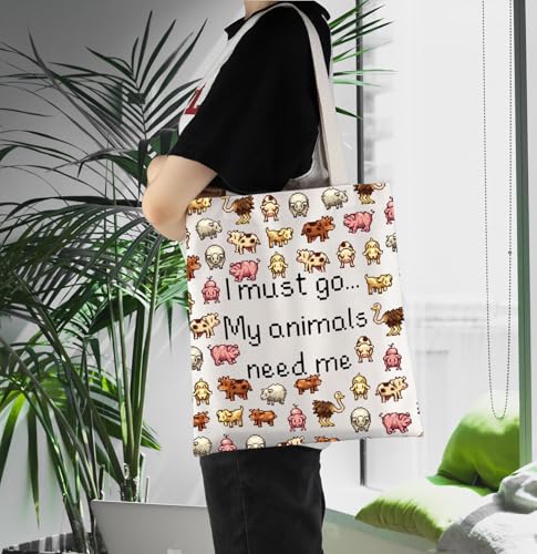 TSOTMO Stardew Merch Stardew Jeux vidéo Amoureux Sac fourre-tout Agriculture Jeu Cadeau Pixel Animal Cadeau Joueur Cadeau Pelican Town Cadeau, Besoin de, Medium – vue 6