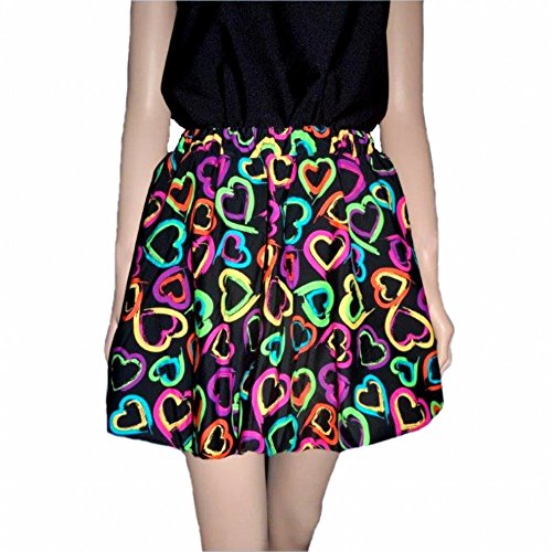 Krause & Sohn Falda Impresa con Corazones de Colores, tamaño XS, ...