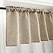 Curtain Valances for Windows Burlap Linen Window Curtains for Kitchen Living Dining Room 58 x 15 inch 1 Valance Linen Coffee