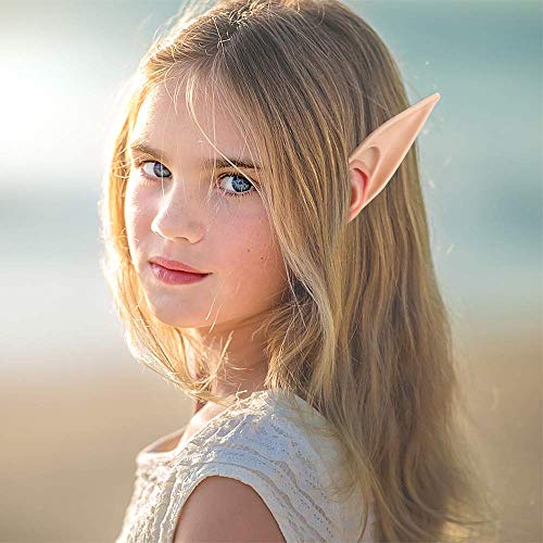 2 Pairs Elf Ears - Medium And Long Style Cosplay Fairy Pixie Elf Ears Soft Pointed Ears Tips Anime Party Dress Up Costume Makeup Masquerade Accessories Halloween Elven Vampire Fairy Ears (2 Pairs) #TOP1