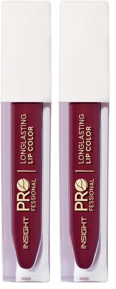 Image of INSIGHT Professional Long Lasting Lip Color (Know Your Power)| Pigmented Matte Finish | Comfortable All Day Wear | Non Transferable | Enriched with Argan Oil & Vitamin E - (6g) (Pack of 2)