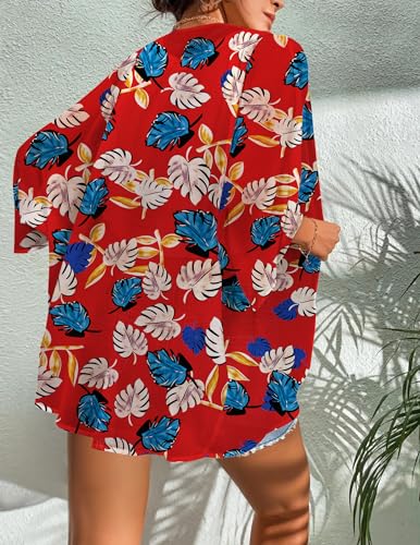 Image of BB&KK Women's Floral Kimono Summer Short Cover Ups Tops