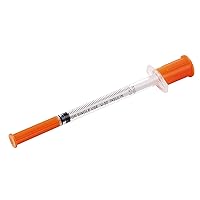 Vista 7 de Paquete de 20 jeringas desechables 1/2ml/cc con aguja 29G de 1/2" (12.7mm), paquete individual