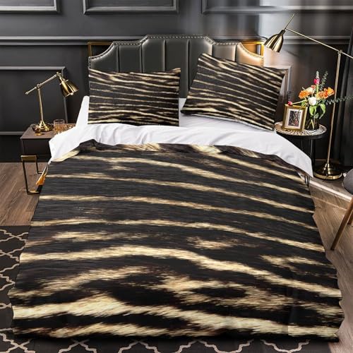 Housse de couette chat en colère 3D parure microfibre douce et anti-plis