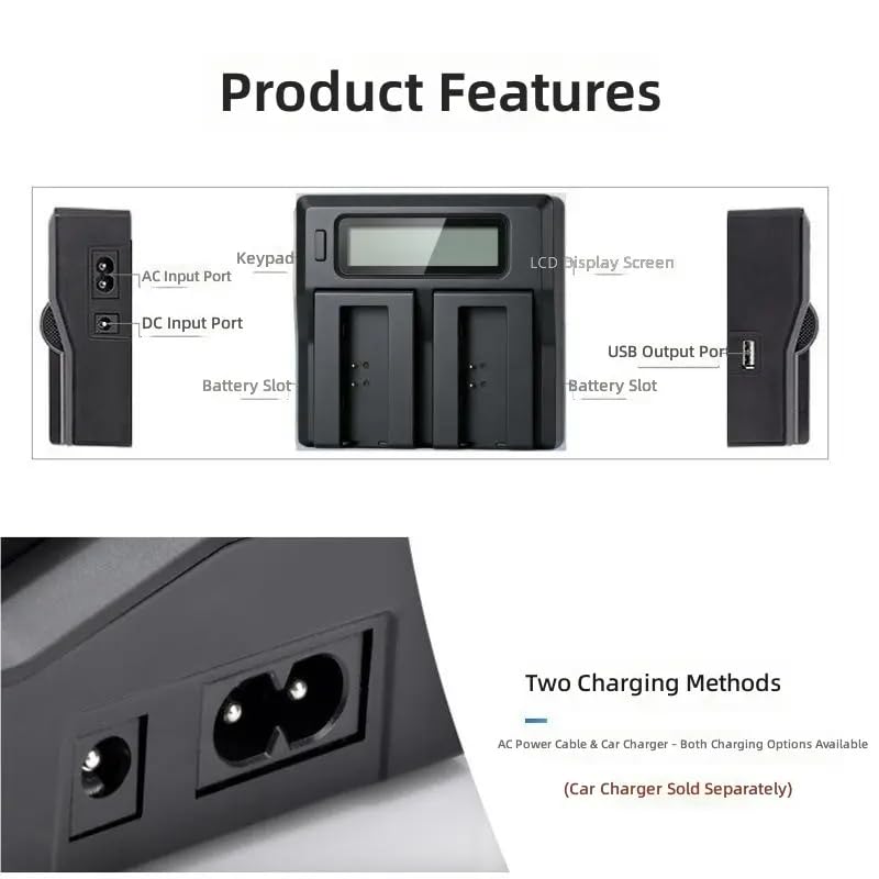 Adaptador de batería base de alimentación de carga ABS textura para varios dispositivos, cable impermeable, diseño pequeño