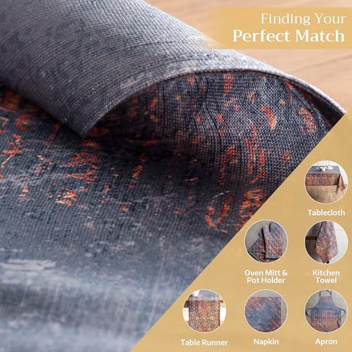 Maison D'hermine Imperfection Set Di 4 Tovagliette 100% Cotone, Per Tavolo Da Pranzo, Cucina, Matrimonio, Uso Quotidiano, Cene, Ringraziamento/Natale (33Cm X 48Cm) - 6