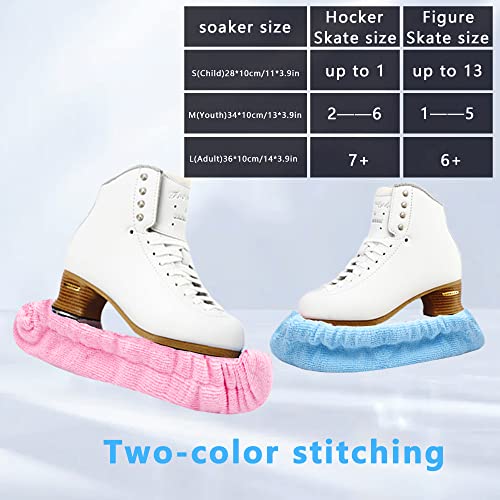 5-Pack Adjustable Hard Skate Guards with Microfiber Towel, Ice Soft Skate Blade Covers & Soakers for Youth Figure Skates, Ice Skates, and Hockey Skates. - Thumbnail 5