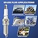 Iridium Spark Plugs 4 Pack Compatible with Hyundai Veloster Accent & Kia Soul Rio 2012 2013 2014 2015 2016 2017 2018 2019 L4 1.6L Replaces 92873,LZKR6AIX,93815,SILZKR6B10E