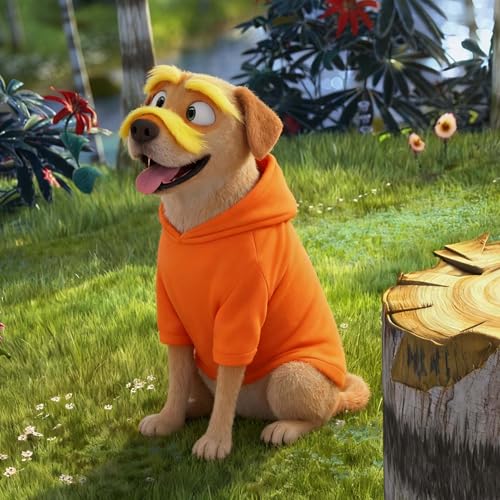 Disfraz para perro con pack 3 mostachos amarillos 6XL miniatura 2