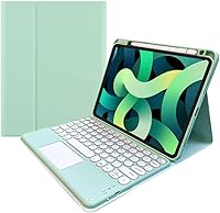 Vista 9 de Funda con Teclado para iPad 9ª 8ª 7ª Generación iPad 10.2 pulgadas Touchpad Teclado Desmontable para iPad Air 3ª Generación 10.5"/iPad Pro 10.5