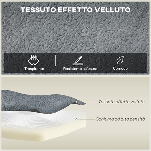 HOMCOM Divano Angolare Modulare