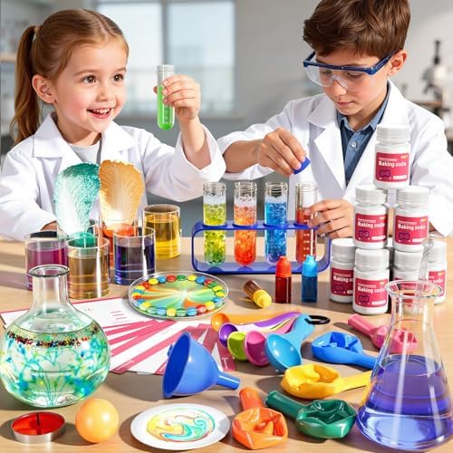 ZDRKWSM Science Kit with 220+ Science Lab Experiments, DIY STEM Educational Learning Scientific Tools for 3 4 5 6 7 8 9 10 11 Years Old Boys Girls Kids Toys - 1