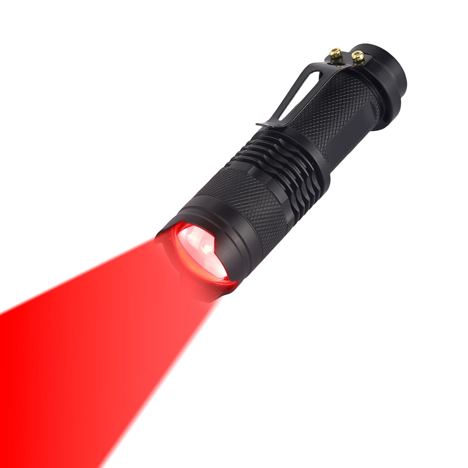 Torcia a LED Rossa Impermeabile Zoomabile 3 Modalità per Caccia Notturna