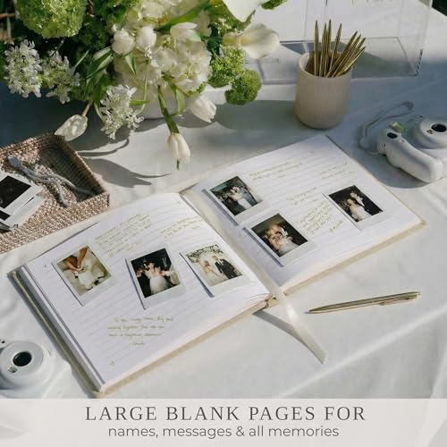 Livre d'or de mariage en lin album photo Polaroid de réception
