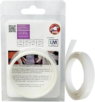 Door Edge Protector Upromax Made with Paint Protection Film PRE-Cut Guard Scratch Paint Protection Film Clear Invisible Universal Car Truck 0.4 x 240