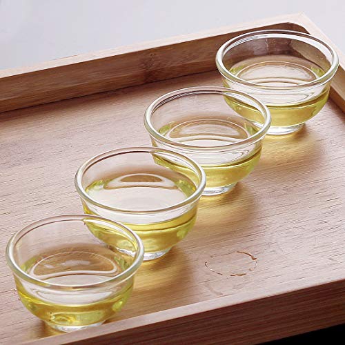 Image of Teacups 1.3oz /40ml Clear Borosilicate Insulated Glass Traditional Chinese kung Fu Tea Cups for Drinking Tea, Wine whisky Liquor and Spirits Water,Set of 10